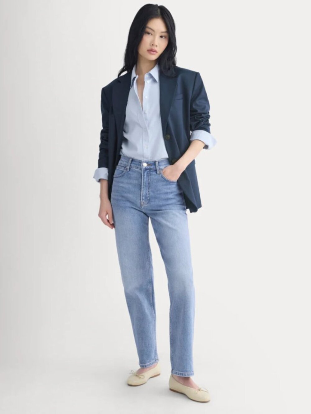 Everlane Women's The Way-High Straight Leg Denim Jeans Size 34